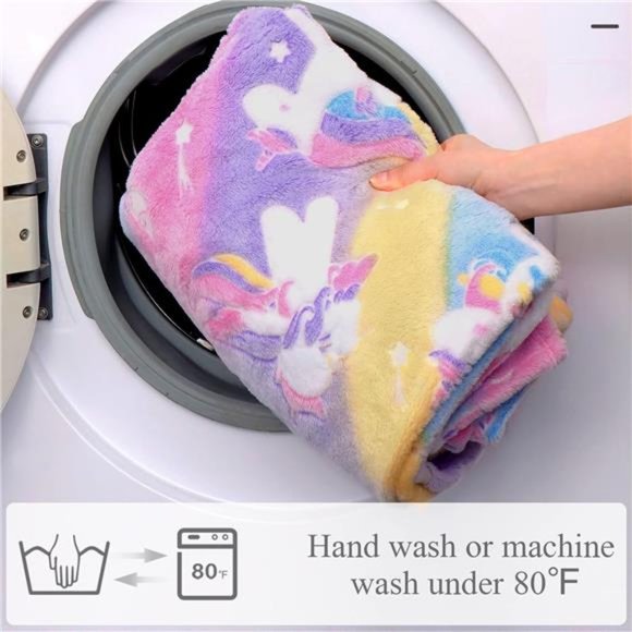 Glow in The Dark Unicorn Blanket, Unicorn Gifts Toys for Girls, Pink Girls Kids - Picture 4 of 6